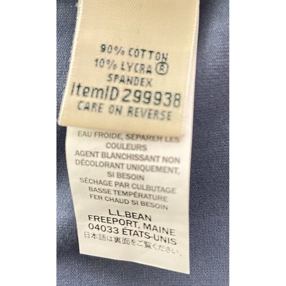 NWT L.L.BEAN Blue Perfect Fit Pants Original Tapered-Leg Pull On Comfort XL P